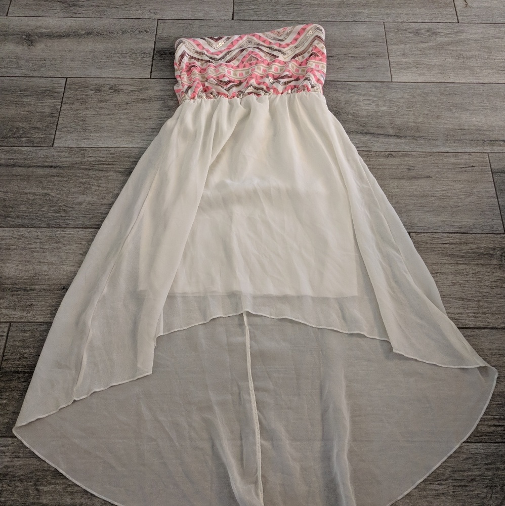 EUC || Strapless Asymmetrical Dress